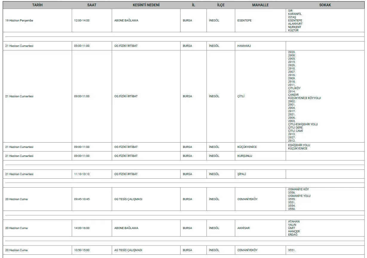 Uedaş Duyurdu! İnegöl’de 9 Mahalle Etkilenecek