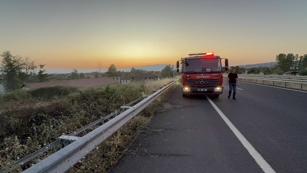 Yol Kenarına Atılan Izmarit, Otları Yaktı (2)