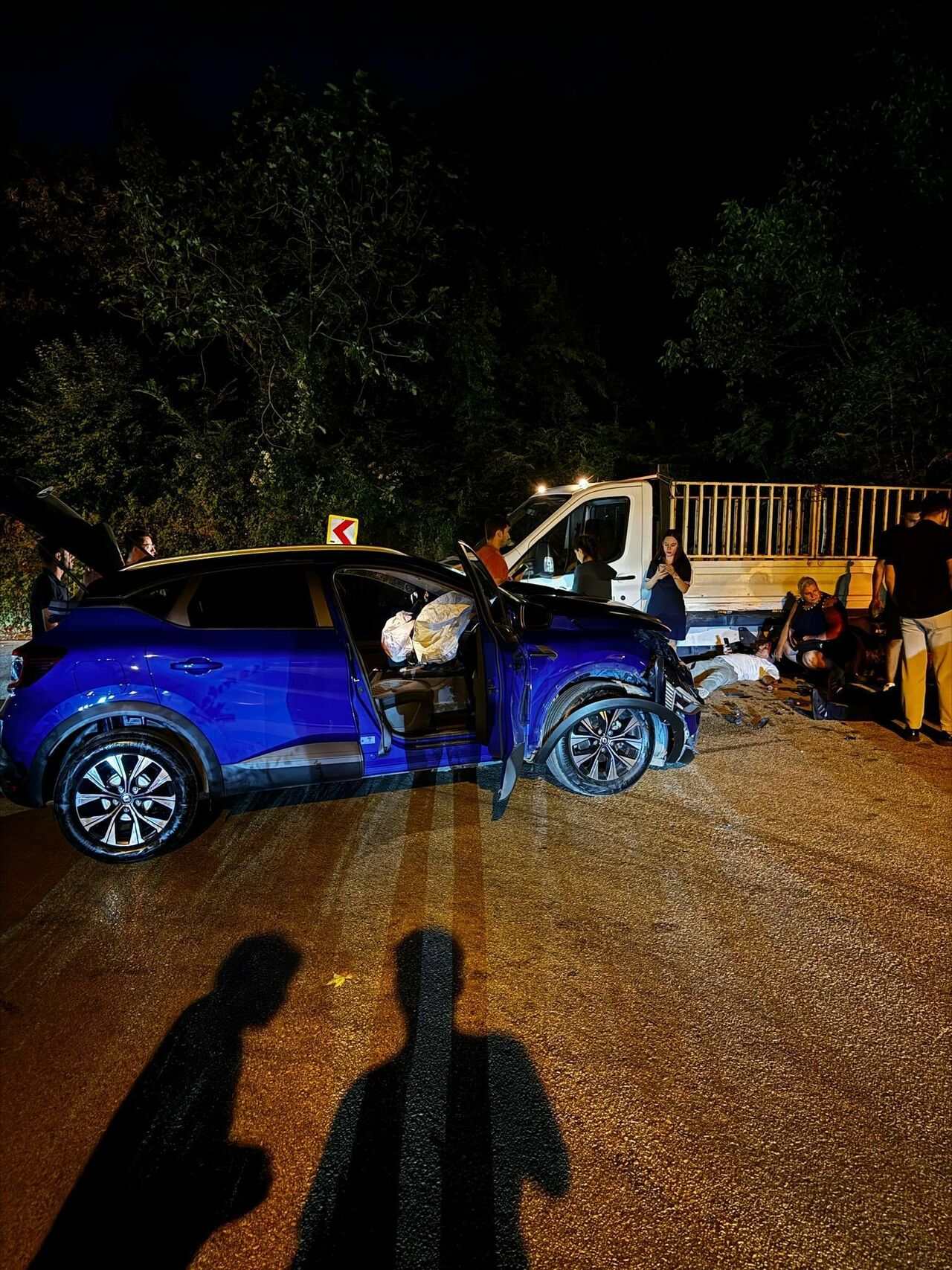Bursa'da Ters Yönden İlerleyen Otomobil, Kamyonetle Çarpıştı 2 Yaralı (1)
