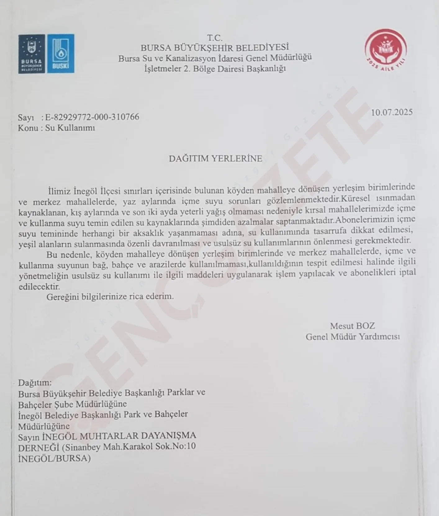 Büyükşehir Köylerde İçme Suyu İle Bahçe Sulayanları Cezalandıracak11 Gencgazete
