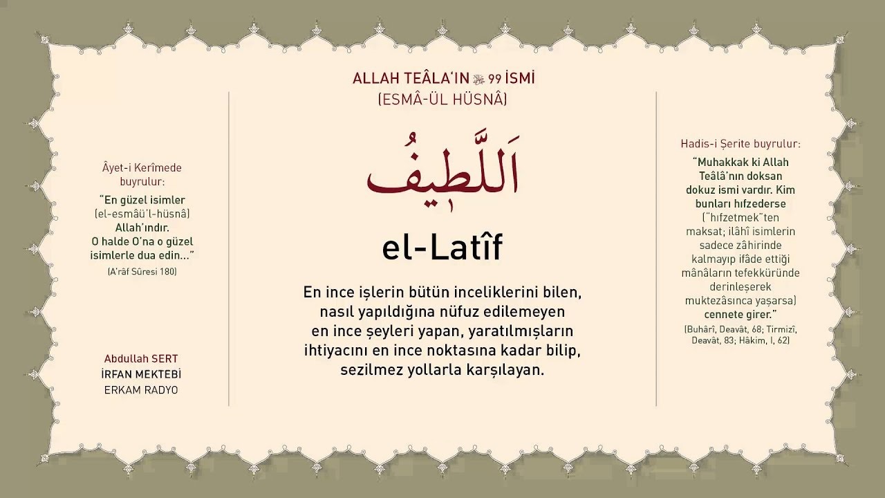 Eşinden Sevgi Ve Nezaket Bekleyenlere Özel Dua Ya Latif, El Latif Esmaülhüsna Gencgazete (10)