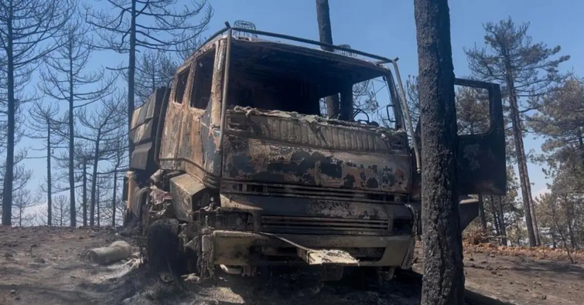 Genç Gazete Bursa Harmancık'ta Alevler Ogm Kamyonunu Küle Çevirdi 1