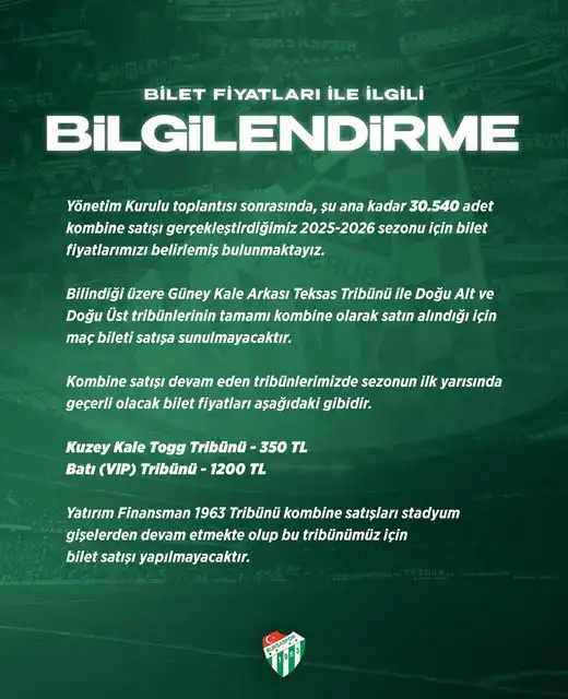 Genç Gazete Bursaspor 2025 2026 Sezonu Bilet Fiyatlarını Açıkladı-1