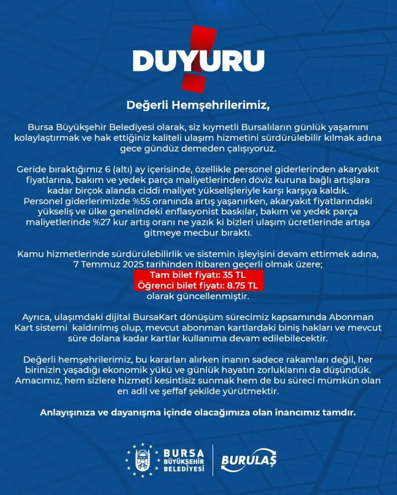 Genç Gazete Burulaş Duyurdu Abonman Kart Sistemi Kaldırıldı-1