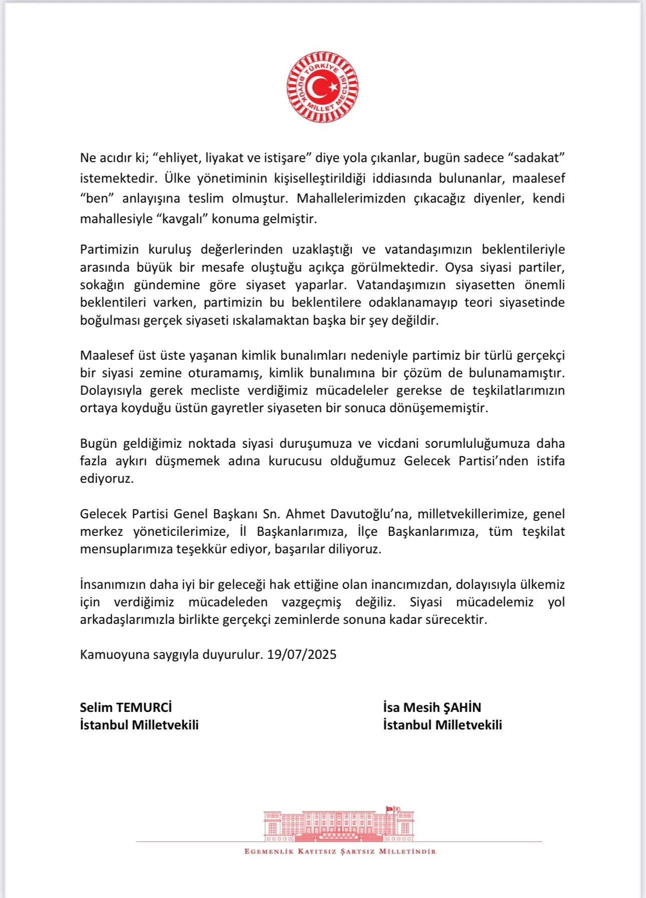 Genç Gazete Gelecek Partisi'nde Çifte İstifa 11