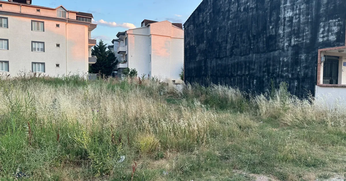 İnegöl Kemalpaşa Mahallesi'nde Boş Arsadaki Otlar Mahalleliyi Tedirgin Ediyor (3)