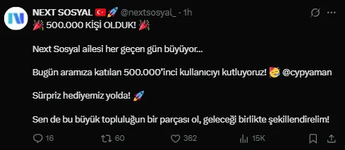 Next Sosyal 500 Bin Kullanıcıya Ulaştı (4)