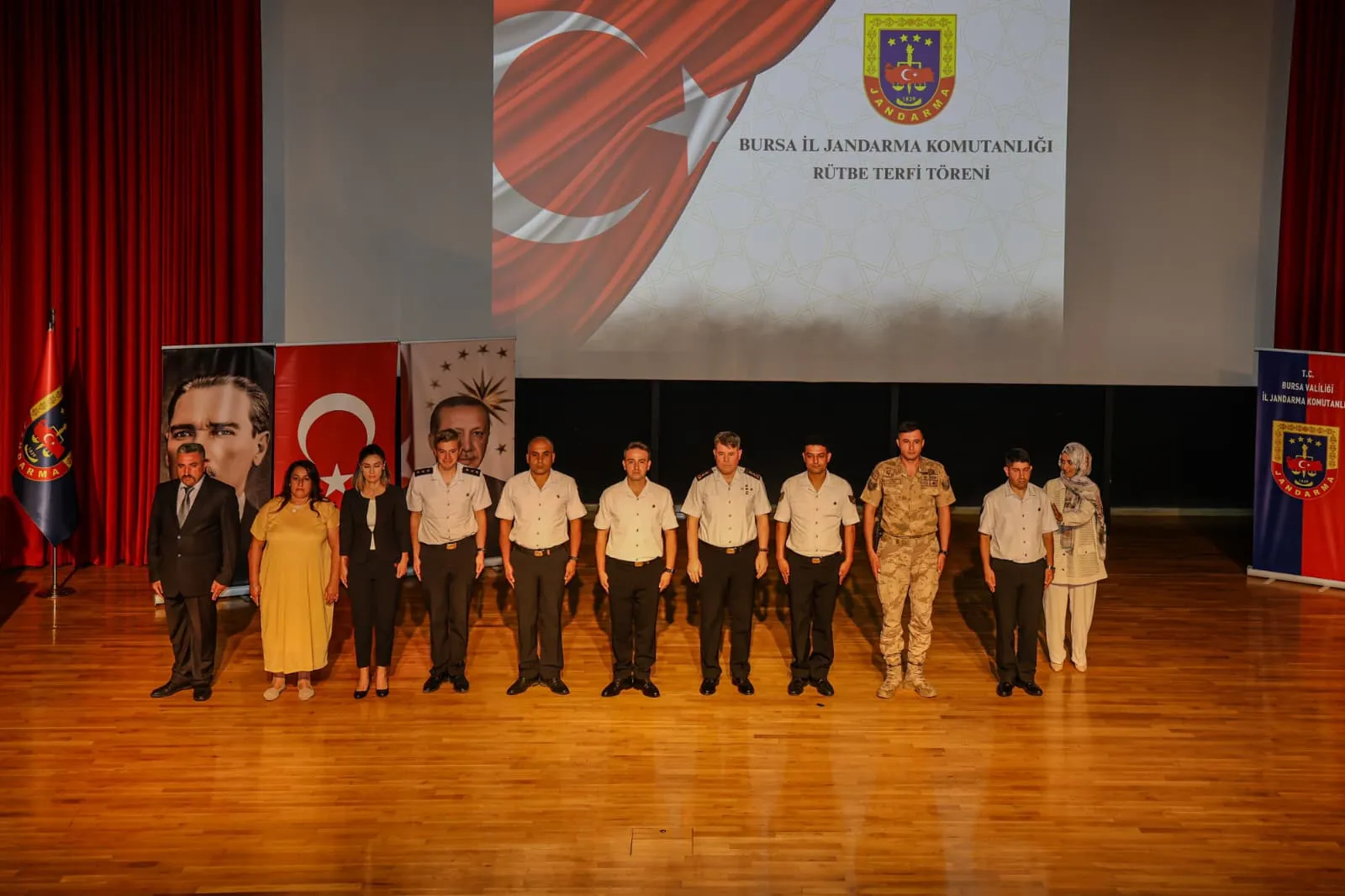 Bursa İl Jandarma Komutanlığında Rütbe Terfi Töreni Düzenlendi (2)