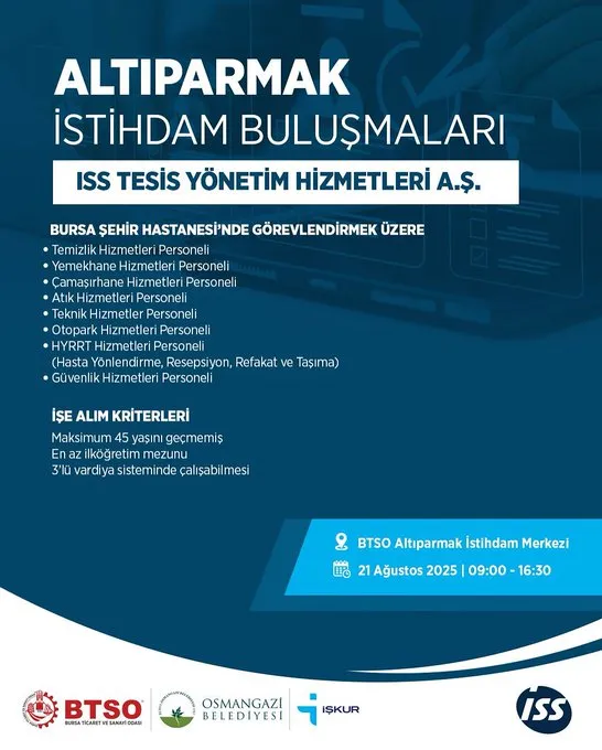 Bursa Şehir Hastanesi'ne Personel Alımı Yapılacak İlkokul Mezunu Olmak Yeterli! (3)