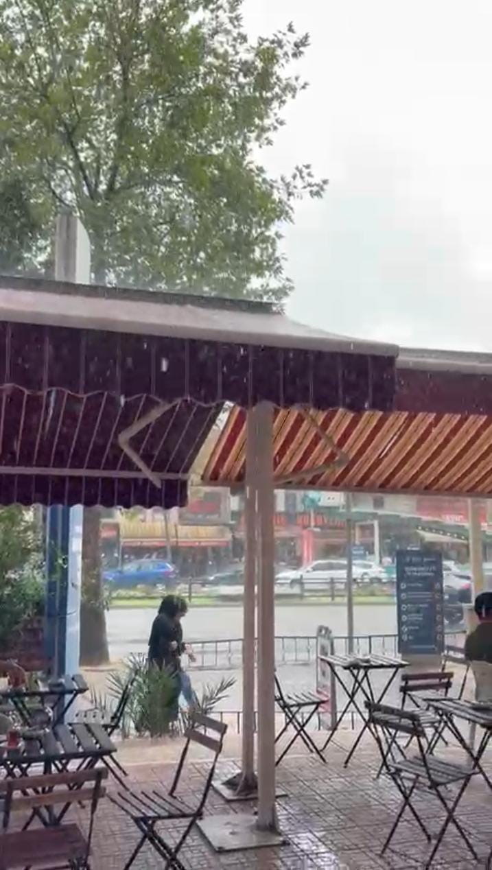 Bursa'da 5 Dakikalık Yağmur Serinletti (2)