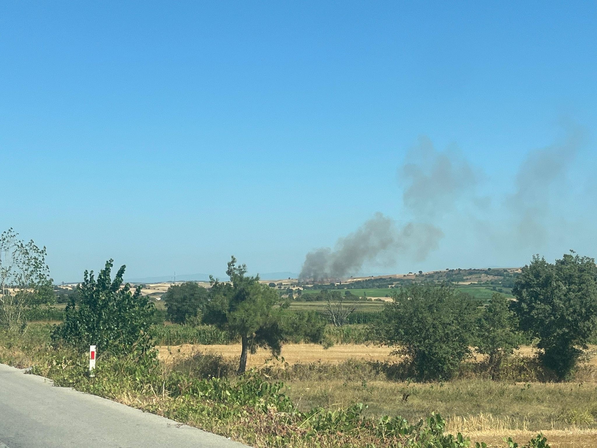 Çanakkale'de Tarım Arazisinde Yangın (2)
