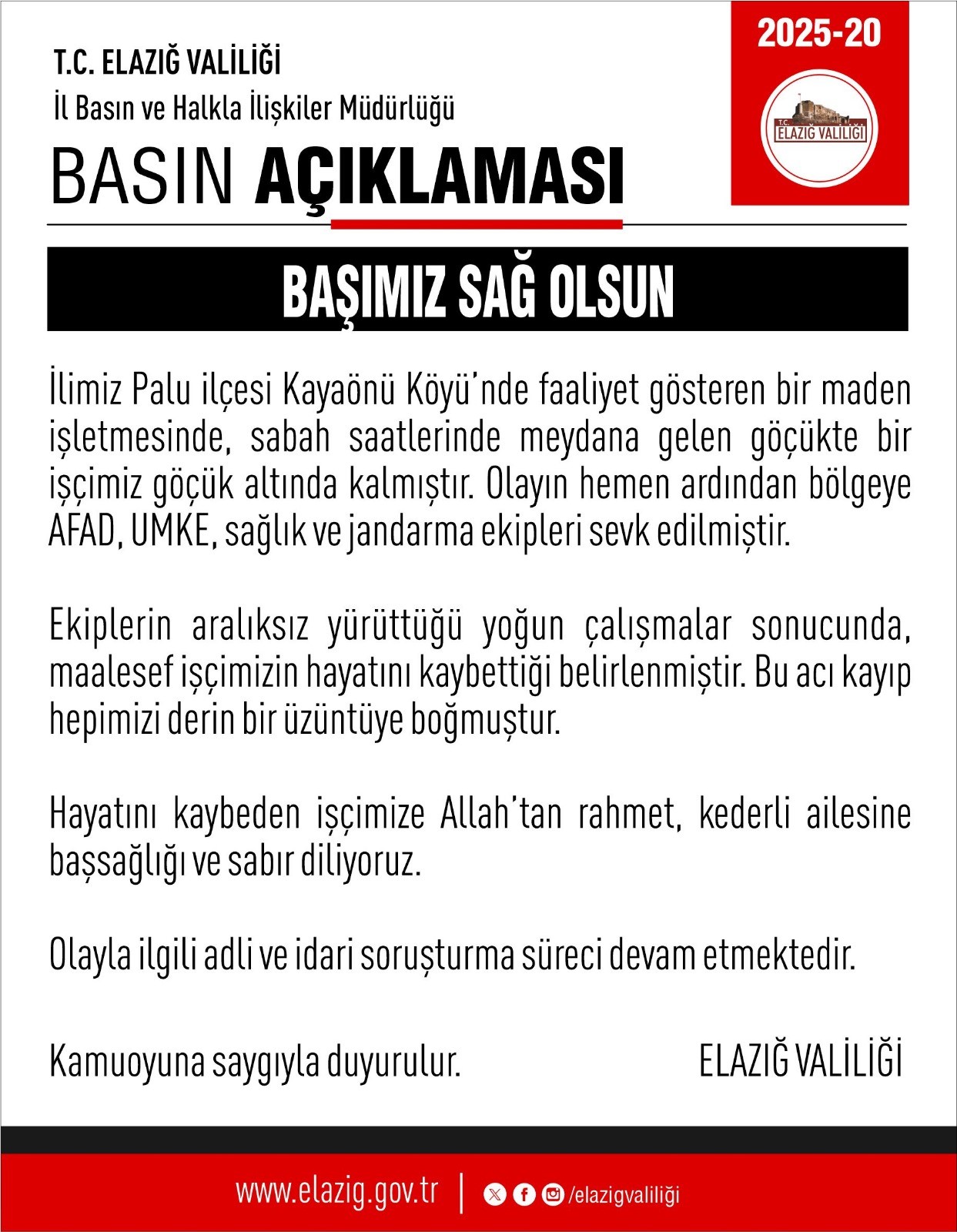 Elazığ'da Göçük Altında Kalan Işçinin Cansız Bedenine Ulaşıldı (1)