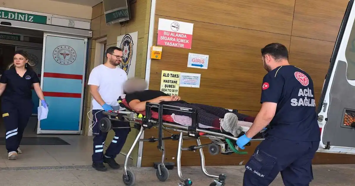 Genç Gazete İnegöl’de Hafif Ticari Araç Enerji Direğine Çarptı Sürücü Yaralandı, Yangın Çıktı 20