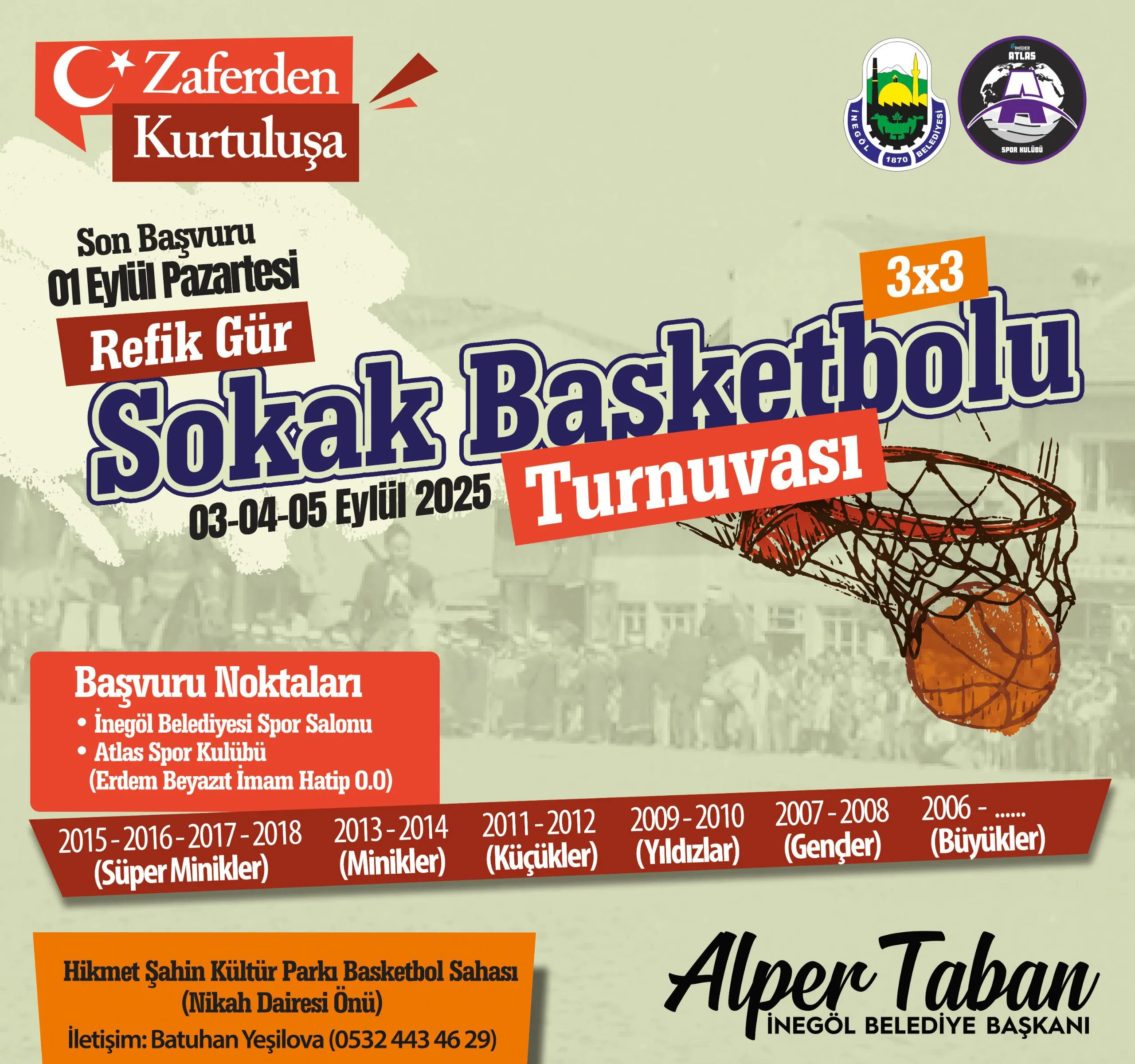 İnegöl’de Sokak Basketbolu Turnuvası Başvuruları Başladı