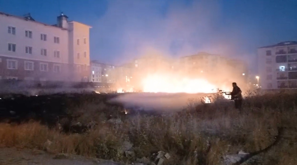 Kars’ta Anız Yangını Korkuttu (1)