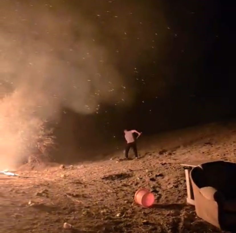 Kavun Satış Tezgahı Alevlere Teslim Oldu (2)