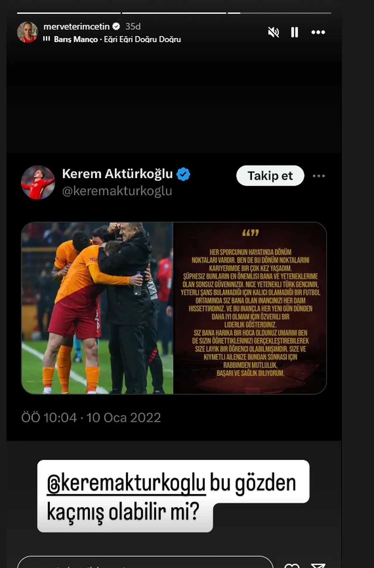 Kerem Aktürkoğlu, Fatih Terim’le Fotoğrafını Da Sildi! Merve Terim’den Dikkat Çeken Paylaşım (2)
