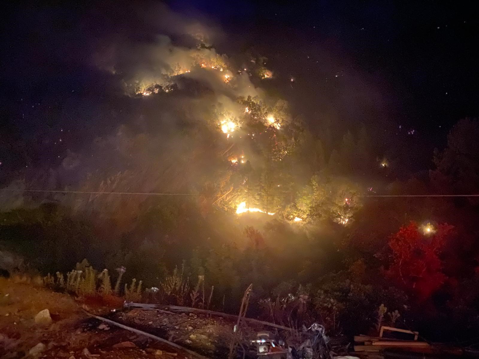 Mersin'de Iki Ilçede Orman Yangınları Sürüyor (3)