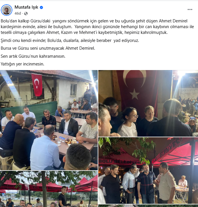 Mustafa Işık’tan Yangında Şehit Olan Ahmet Demirel’in Ailesine Ziyaret