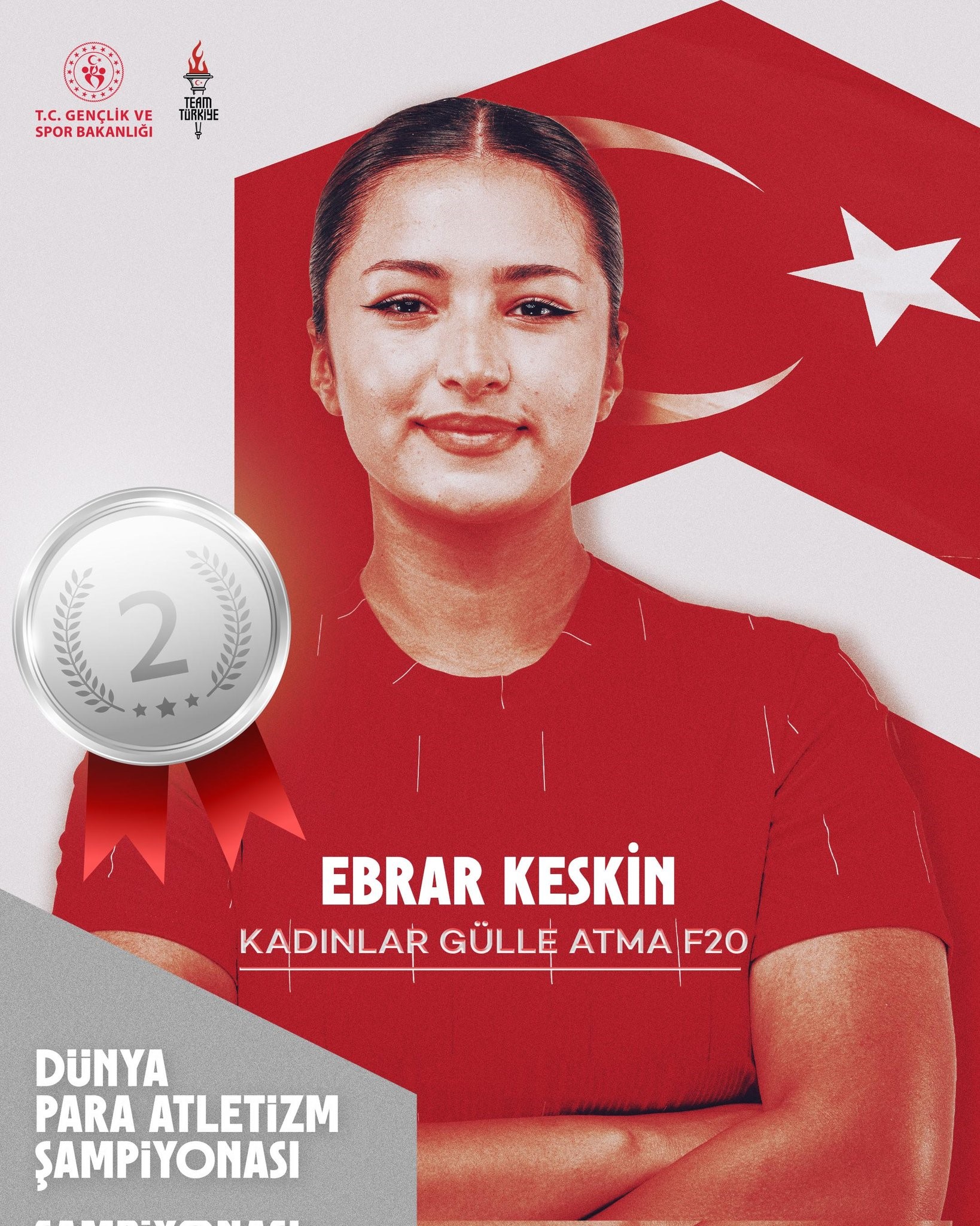 Dünya Para Atletizm Şampiyonası’nda Ebrar Keskin Gülle Atmada Gümüş (2)