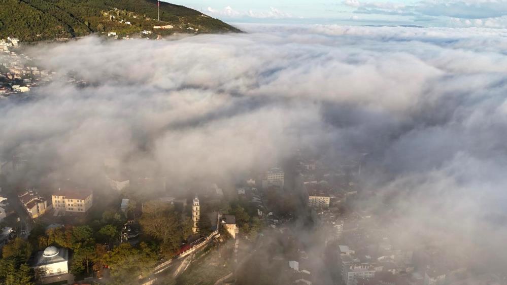 Bursa Bulutların Arasında! Kartpostallık Manzara Büyüledi-1