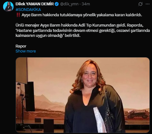 Ayşe Barım Hakkındaki Tutuklama Kararı Kaldırıldı-3