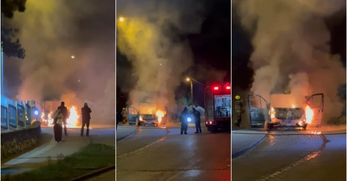 Bursa’da Seyir Halindeki Minibüs Alev Alev Yandı