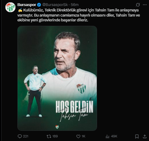 Bursaspor Yeni Teknik Direktörünü Açıkladı (2)