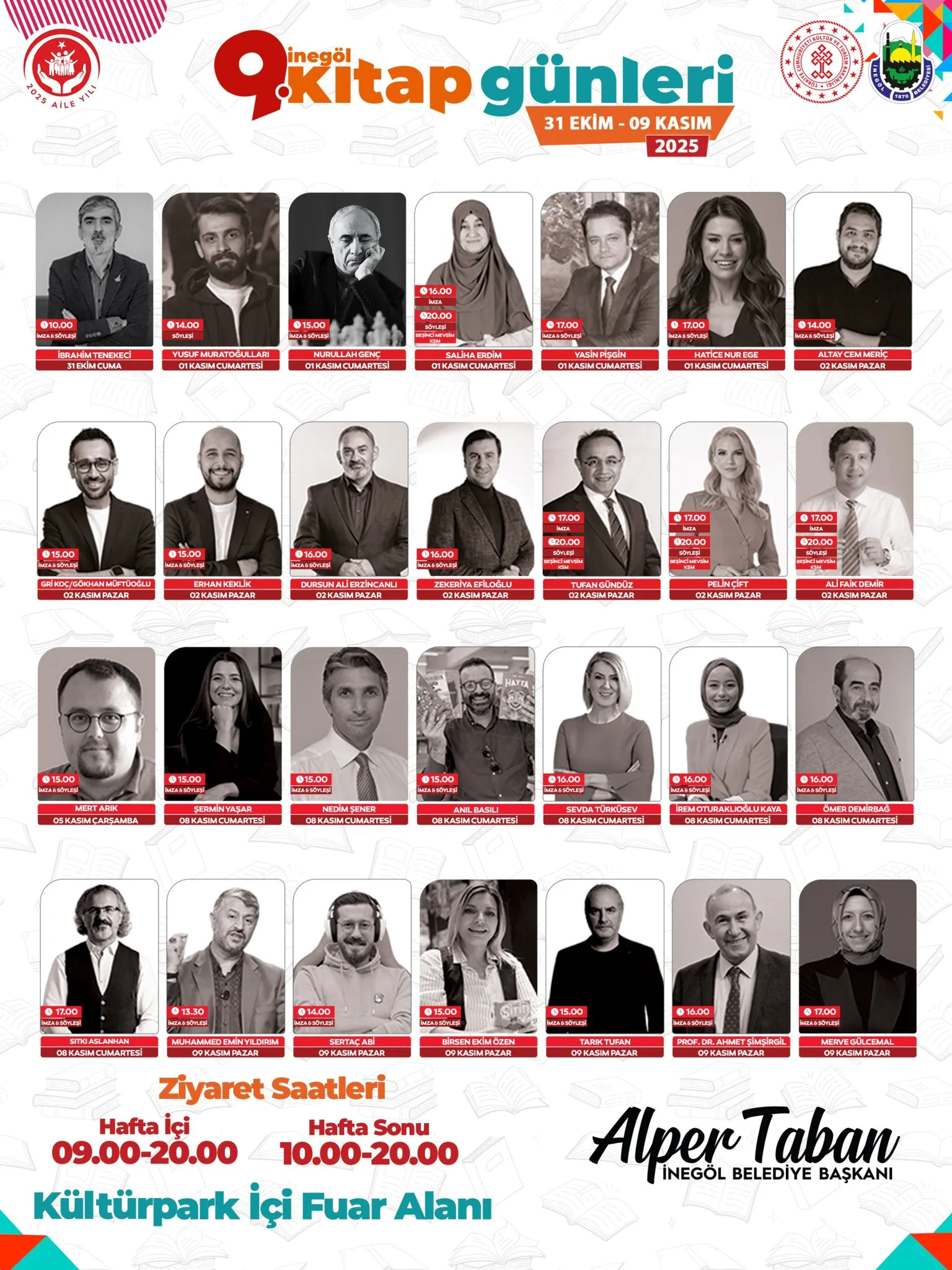 İnegöl 9. Kitap Günleri Fuarı’nda Yazar Kadrosu Açıklandı (1)