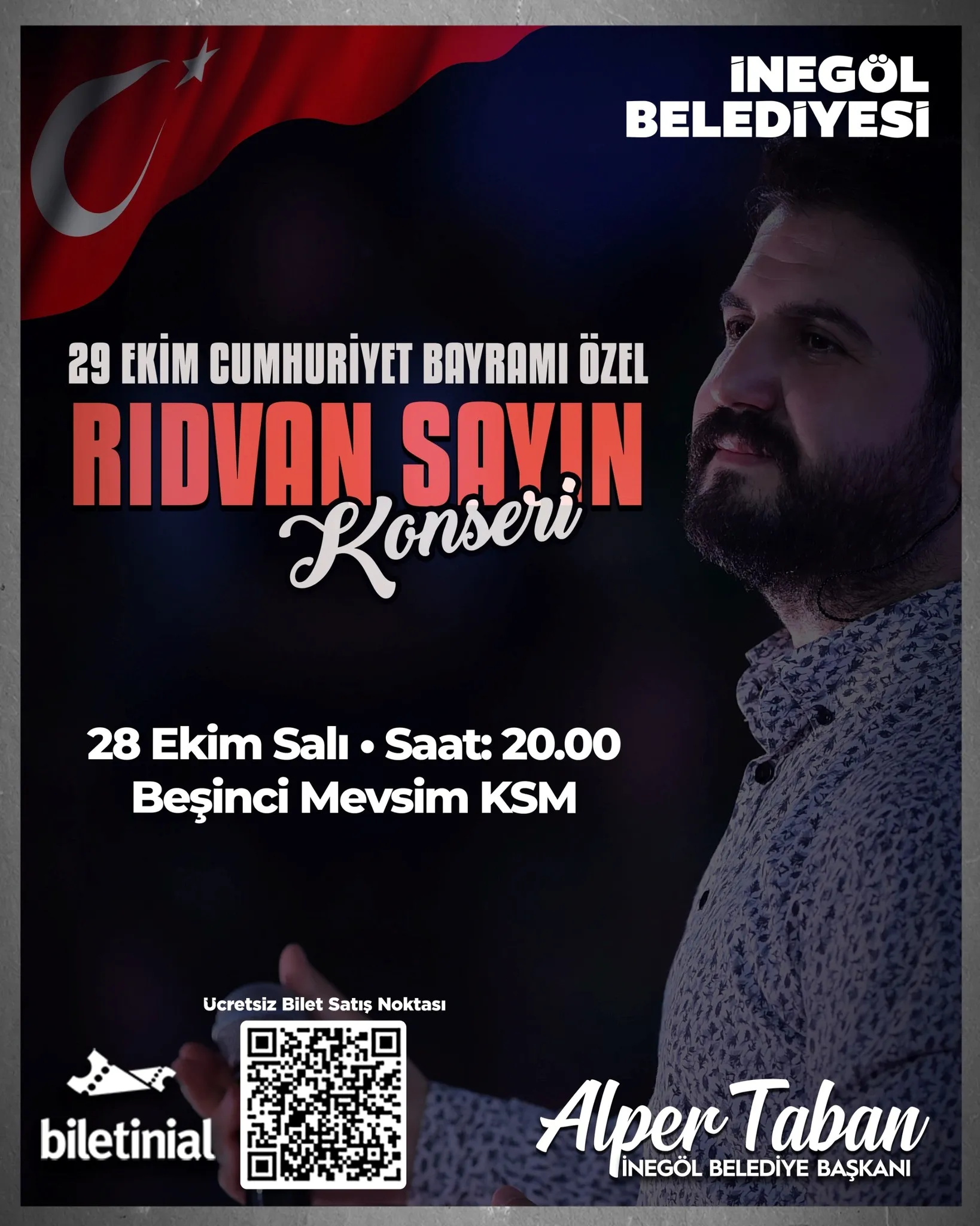 İnegöl Belediyesi’nden 29 Ekim’e Özel Cumhuriyet Konseri