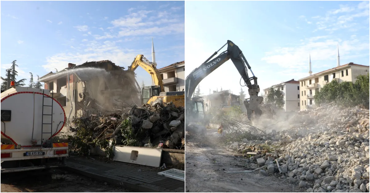 İnegöl Kentsel Dönüşümde 2. Ve 3. Etap Yıkımları Başladı (2)