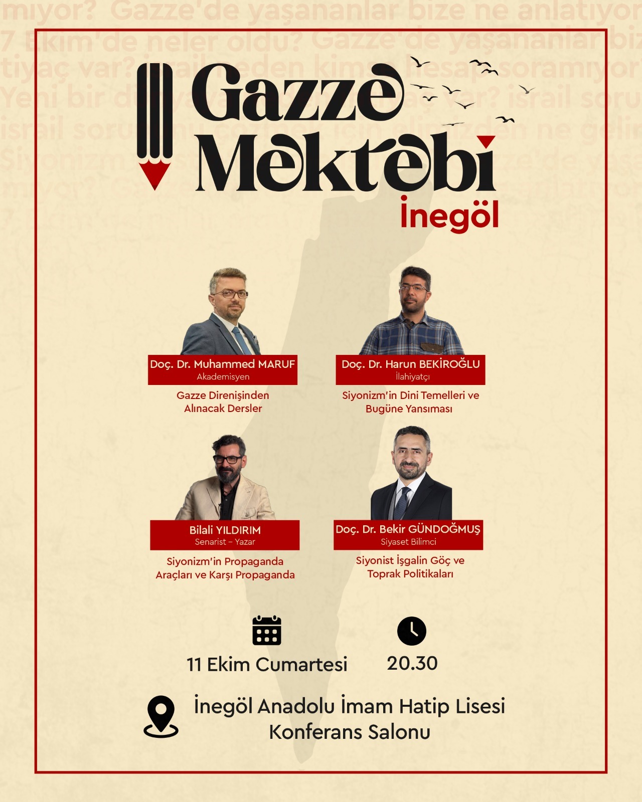 İnegöl’de “Gazze Mektebi” Programı Zulme Karşı Direnişin Sesi Yükselecek-1