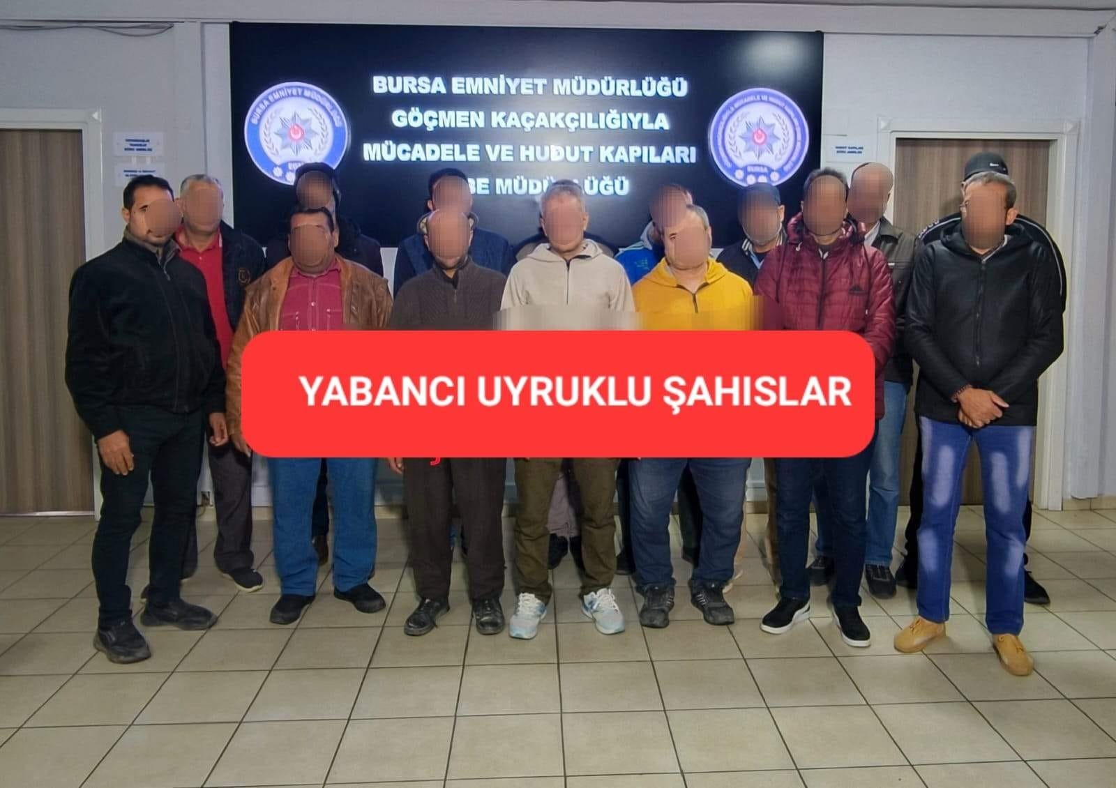 İnegöl’de Göçmen Operasyonunda 33 Yabancı Uyruklu Şahıs Yakalandı (2)