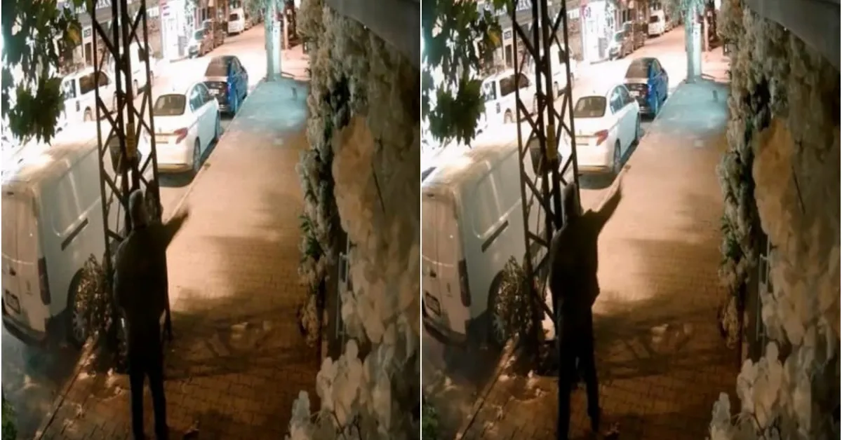 İnegöl’de Kuaförün Camına 5 Yumurta Attı, Kameralar Kaydetti