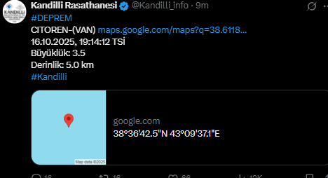 Van'da Deprem Meydana Geldid (1)