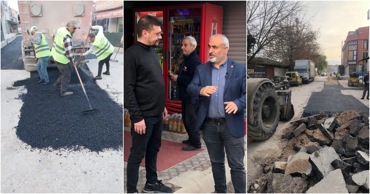 Chp’li Zemci Şahin Sanayi Bölgesindeki Asfalt Çalışmasını Inceledi