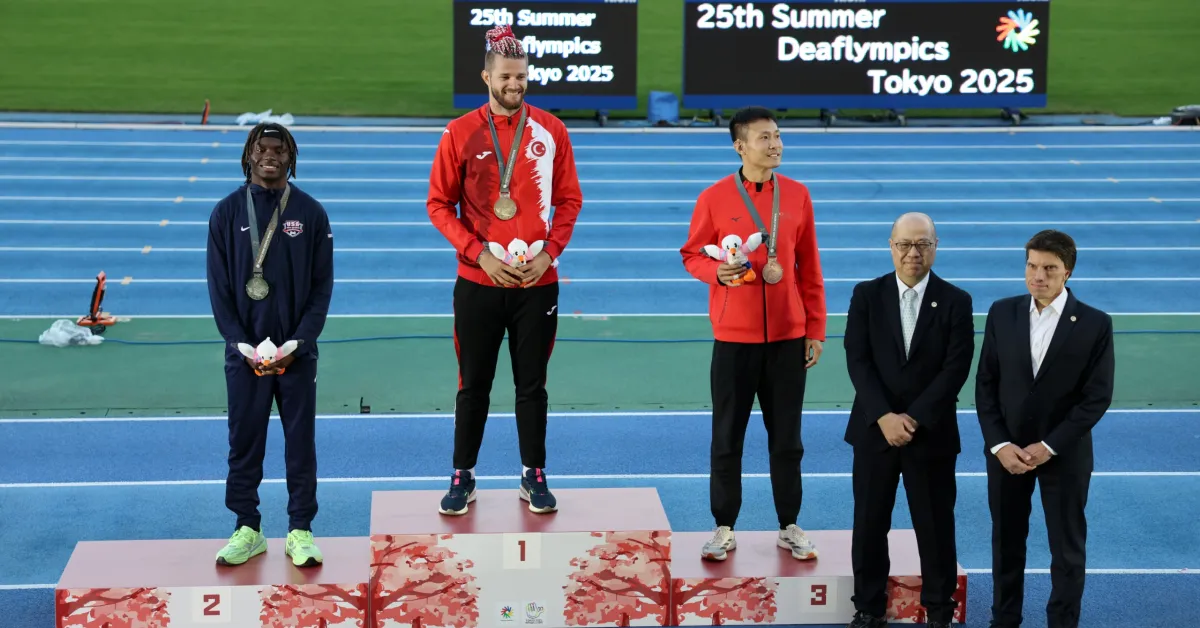 D E A F L Y M P I C S’ T E I L K A L T I N 110 M E T R E E N G E 1023351 303656 Gencgazete