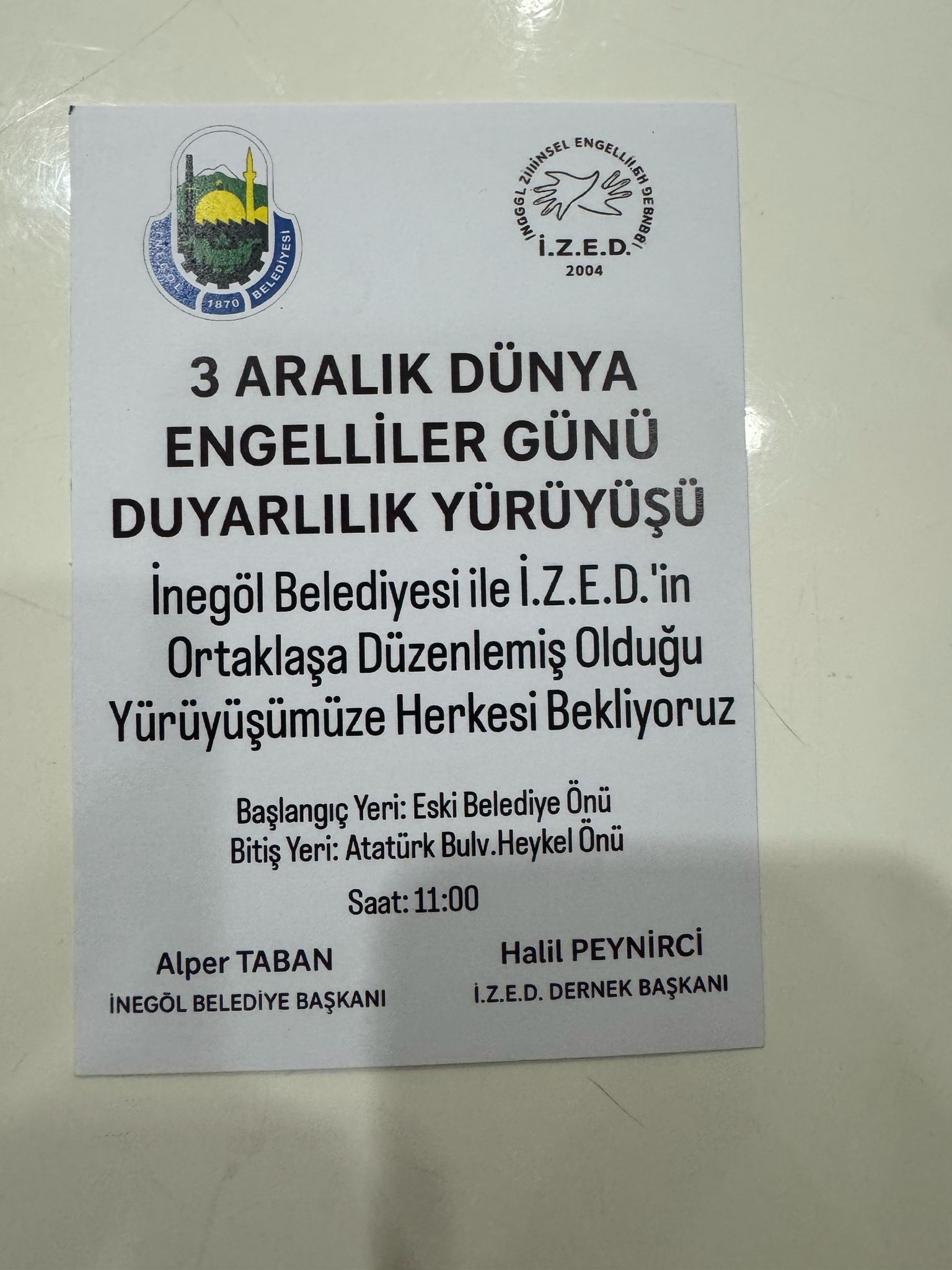 İnegöl’de 3 Aralık Engelliler Günü İçin Özel Etkinlikler (2)