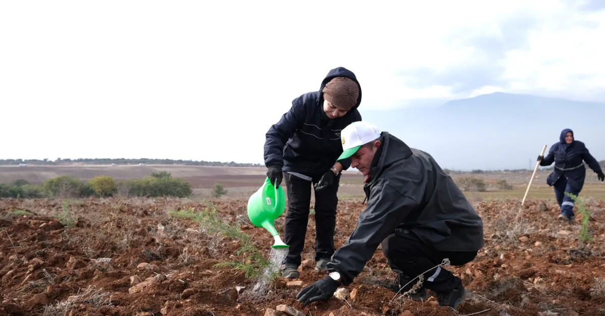 İnegöl’de Binlerce Fidan Toprakla Buluştu (8)