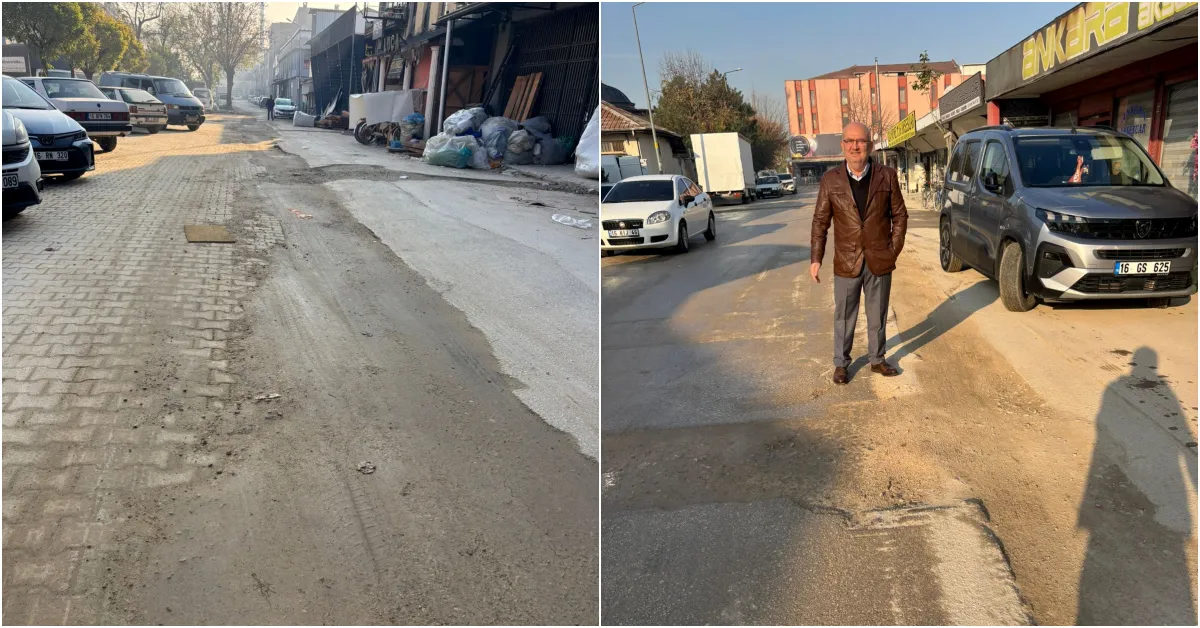 İnegöl’de Mobilyacılar Yol Çalışmalarının Uzamasından Şikâyetçi (1)