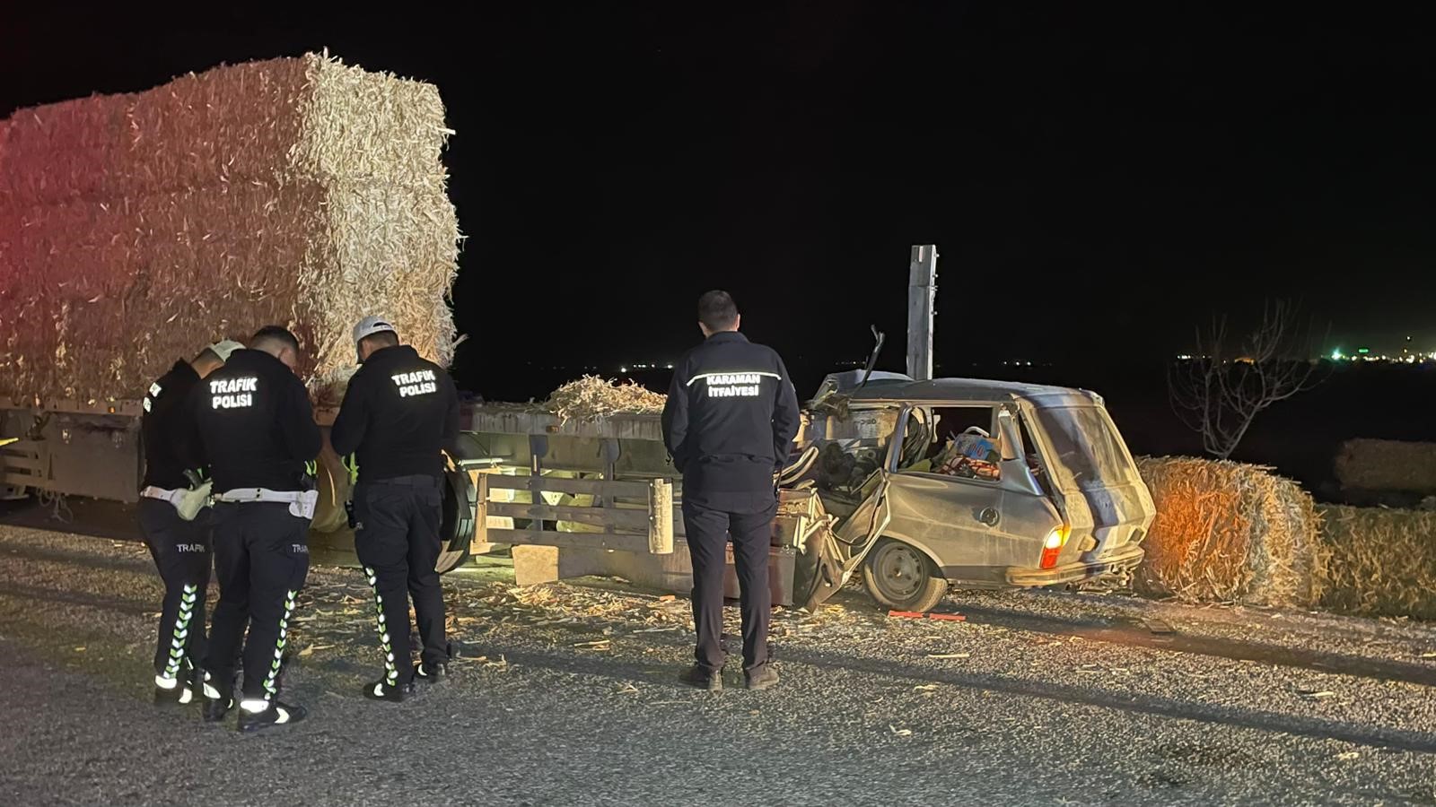 Karaman’da Arızalanan Tıra Çarpan Otomobildeki Karı Koca Hayatını Kaybetti. Kızık Köyü Yakınlarında Meydana Gelen Kazayla Ilgili Soruşturma Başlatıldı (2)