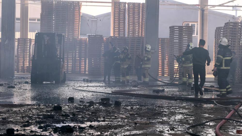 Palet Deposu Alev Topuna Döndü (2)