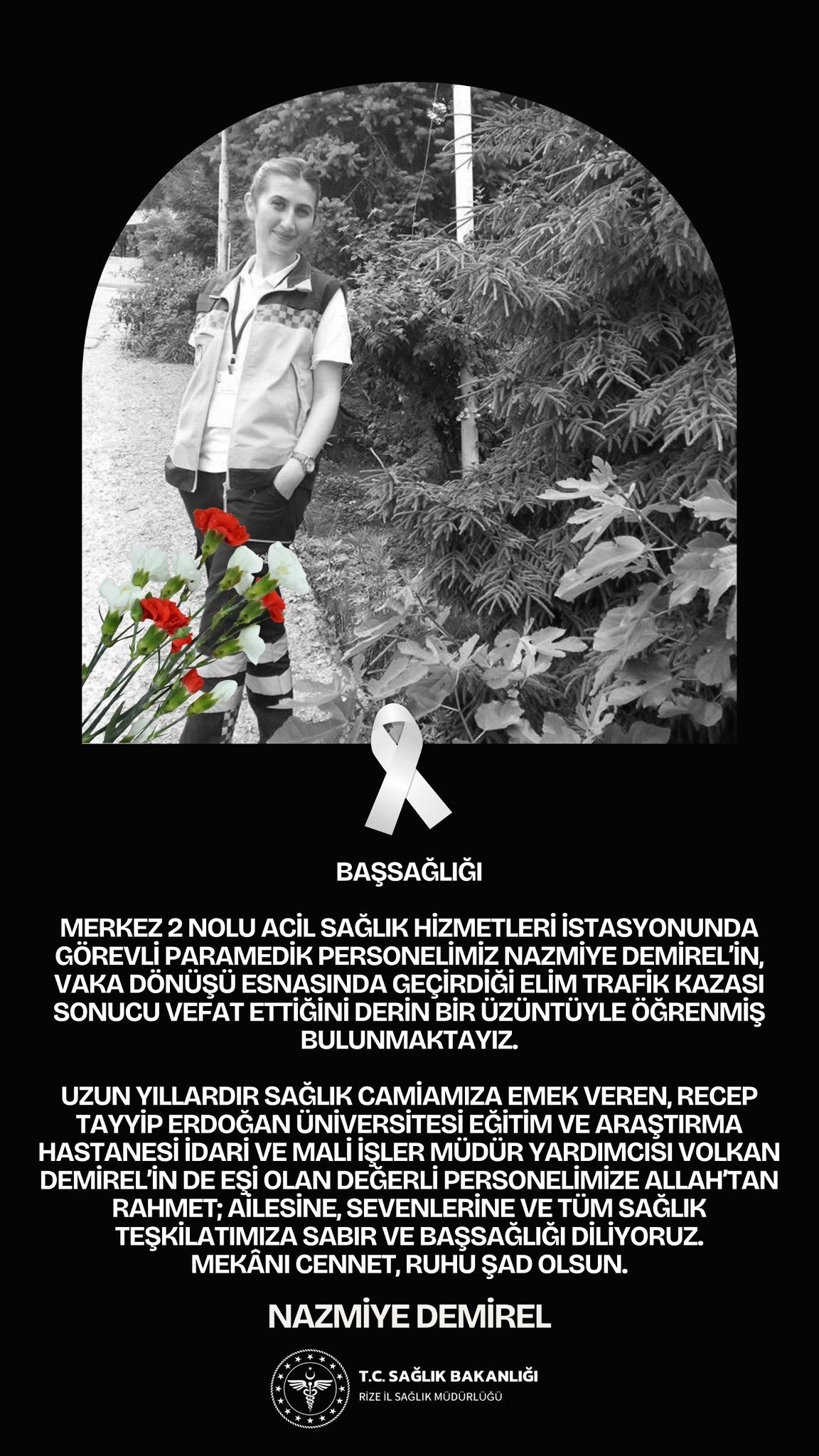 Rize'de Kamyonetin Çarptığı Paramedik 5 Günlük Yaşam Mücadelesini Kaybetti (2)