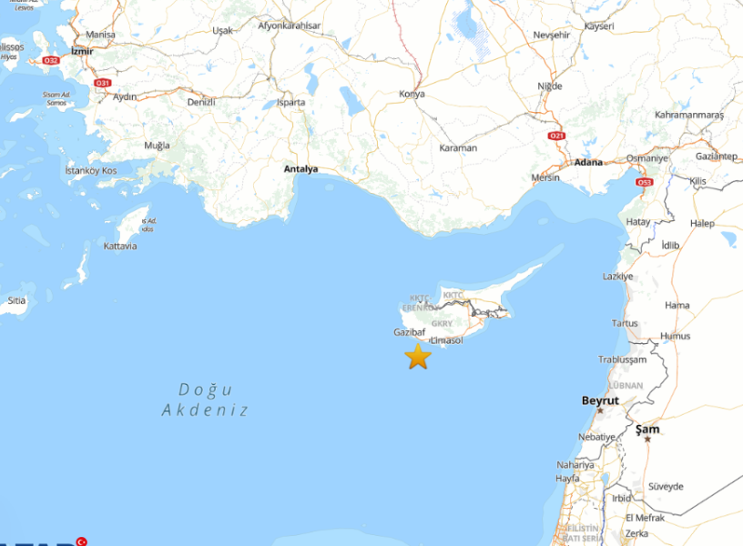 Akdeniz'de Deprem Meydana Geldi (1)