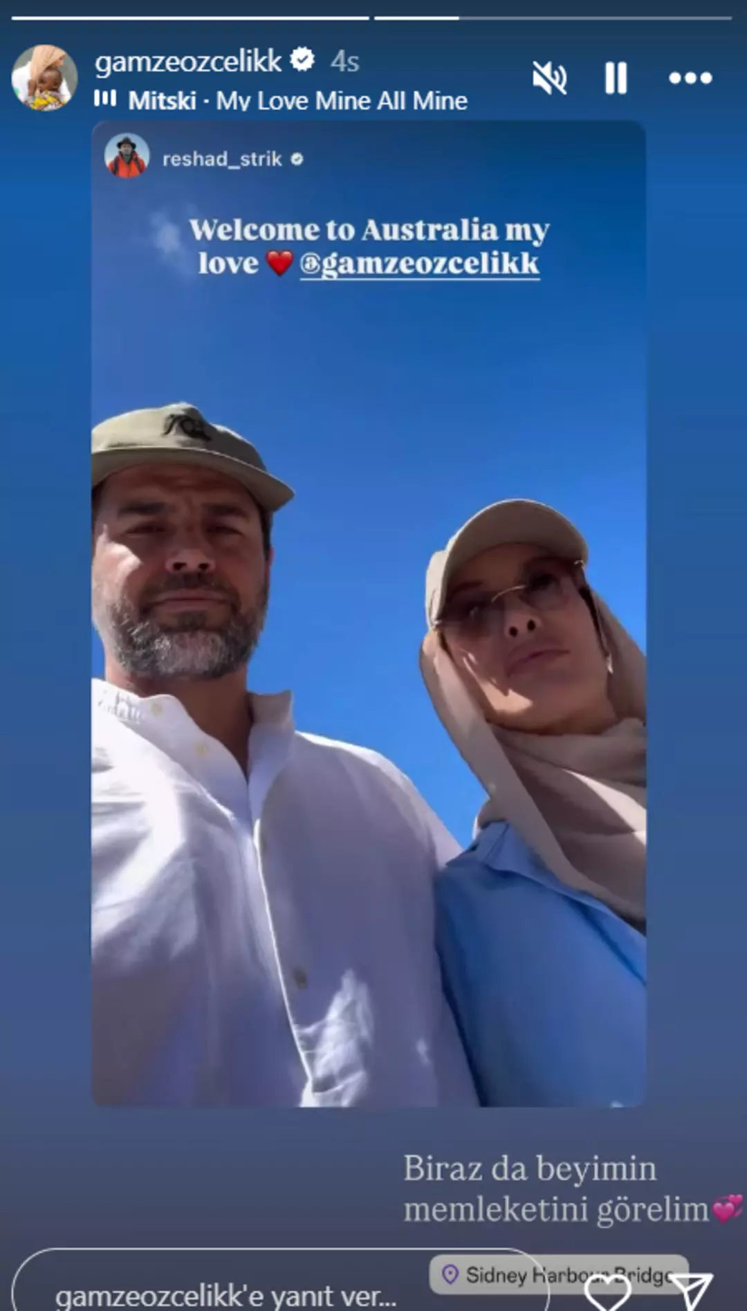 Gamze Özçelik Soluğu Eşinin Doğup Büyüdüğü Ülkeye Gitti! (3)