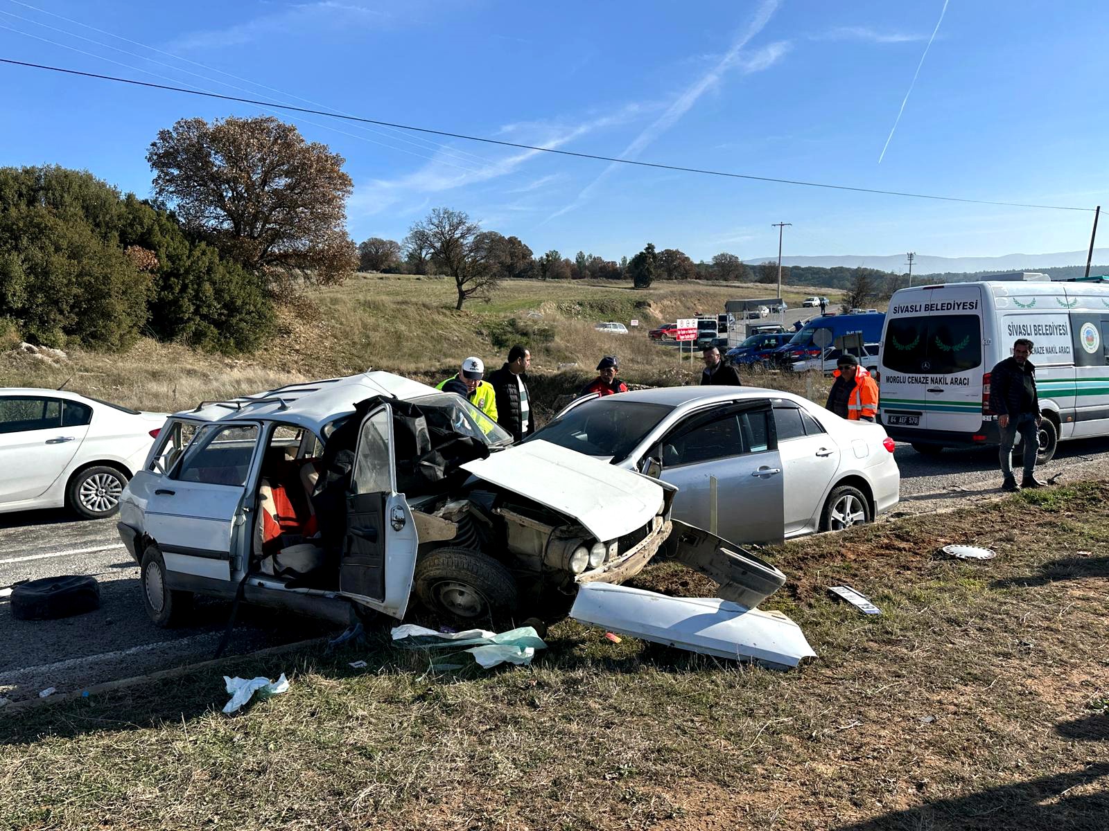 İki Otomobilin Çarpıştığı Kazada Yaşlı Çift Hayatını Kaybetti (1)