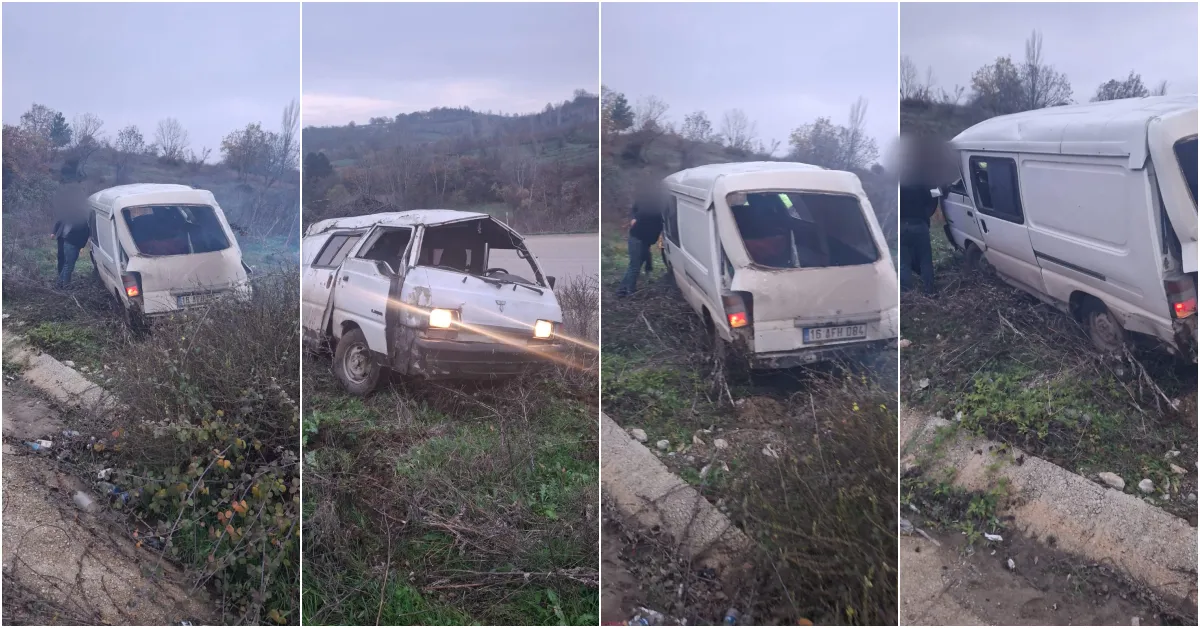 İnegöl Çayyaka Yolunda Kaza! Sürücü Ağır Yaralı (3)