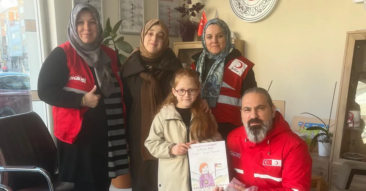 İnegöllü 7 Yaşındaki Aslıhan'dan Filistin'e Anlamlı Bağış (2)