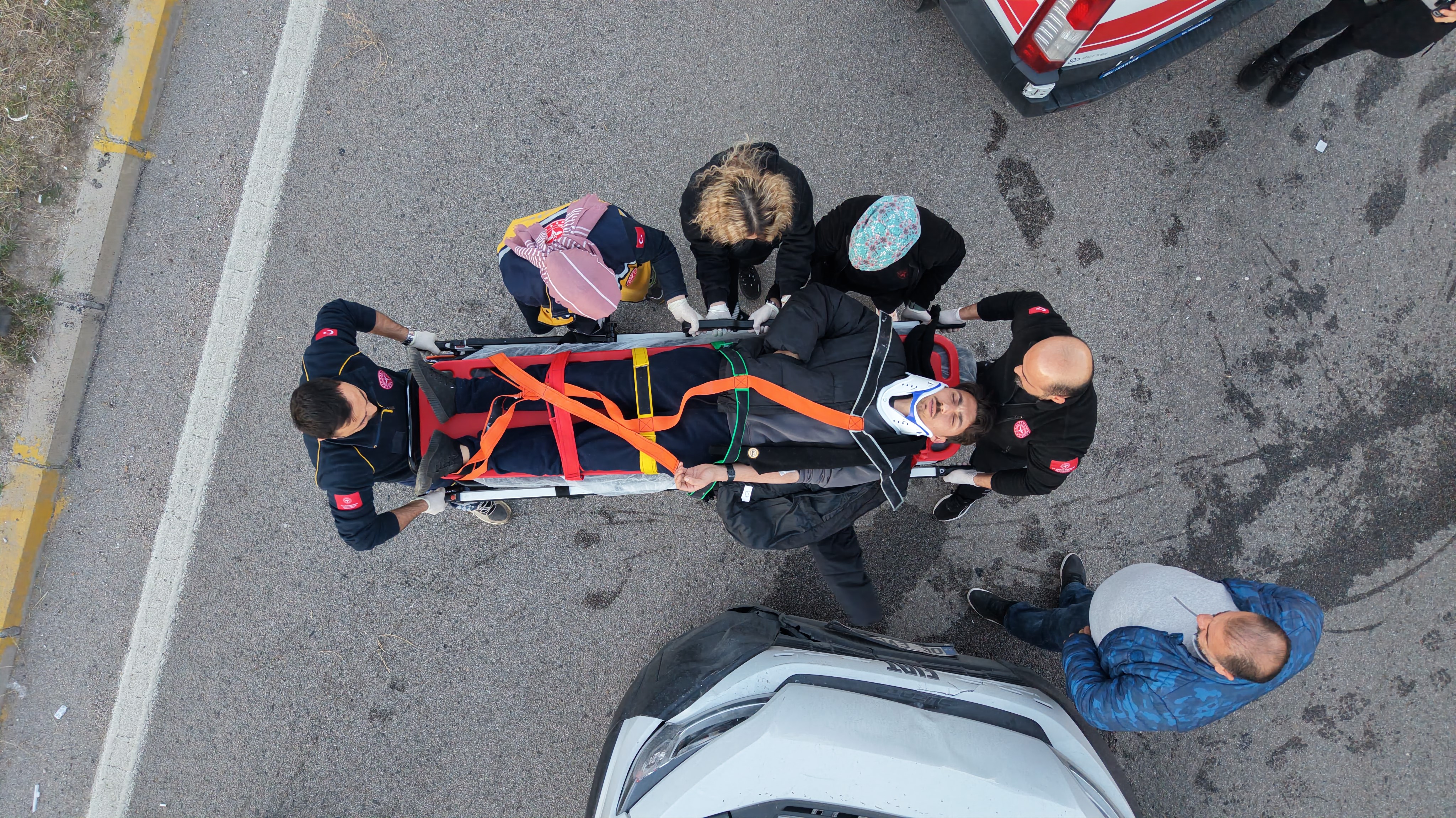 Kırıkkale’de 3 Servis Aracının Karıştığı Zincirleme Kazada 10 Işçi Yaralandı (3)