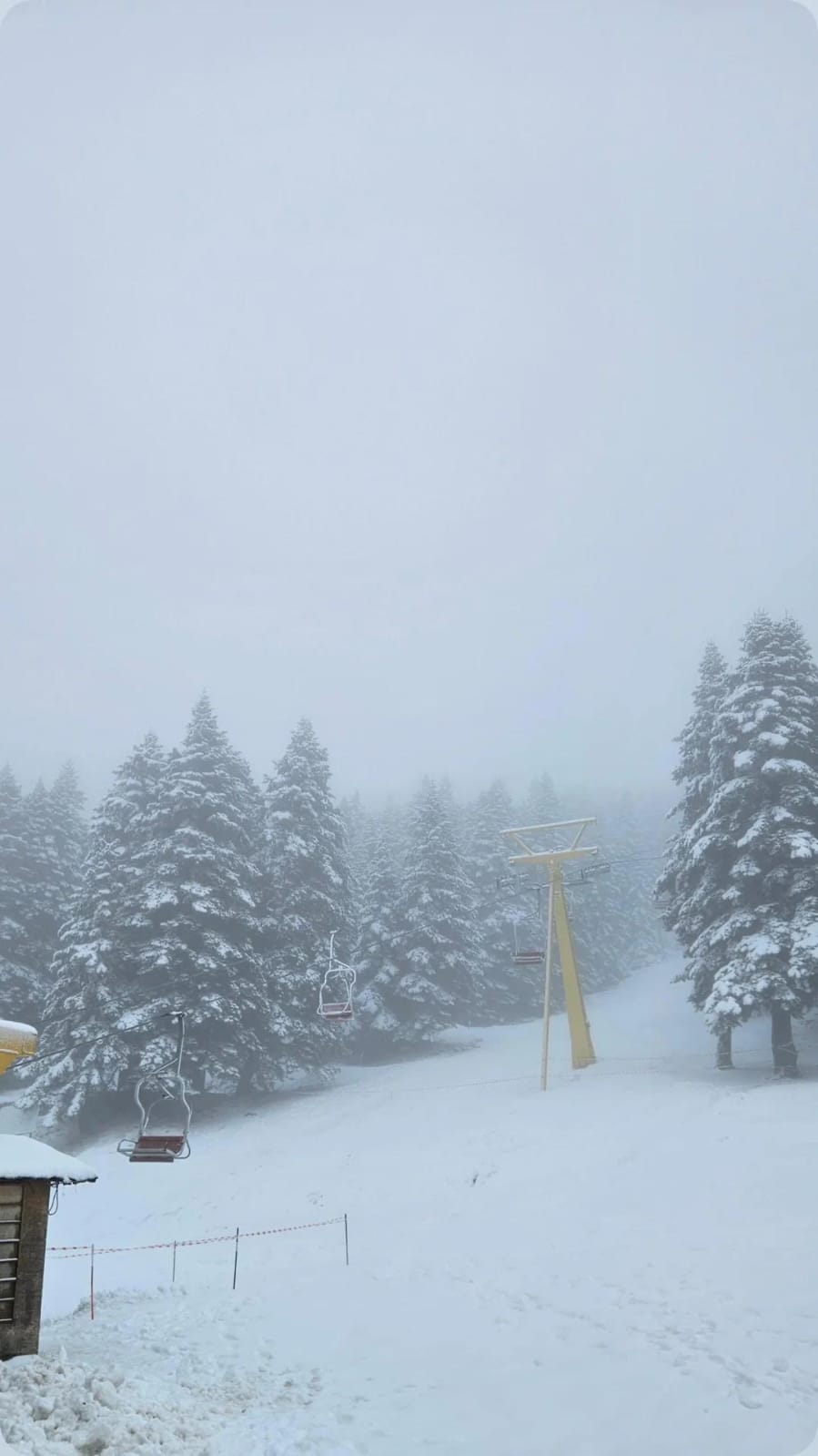 Uludağ Beyaza Büründü! Kar Kalınlığı 18 Santimetreyi Buldu (1)